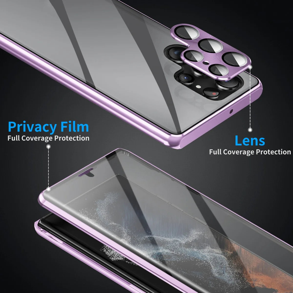 Dual Shield Magnetic Glass Case - Samsung