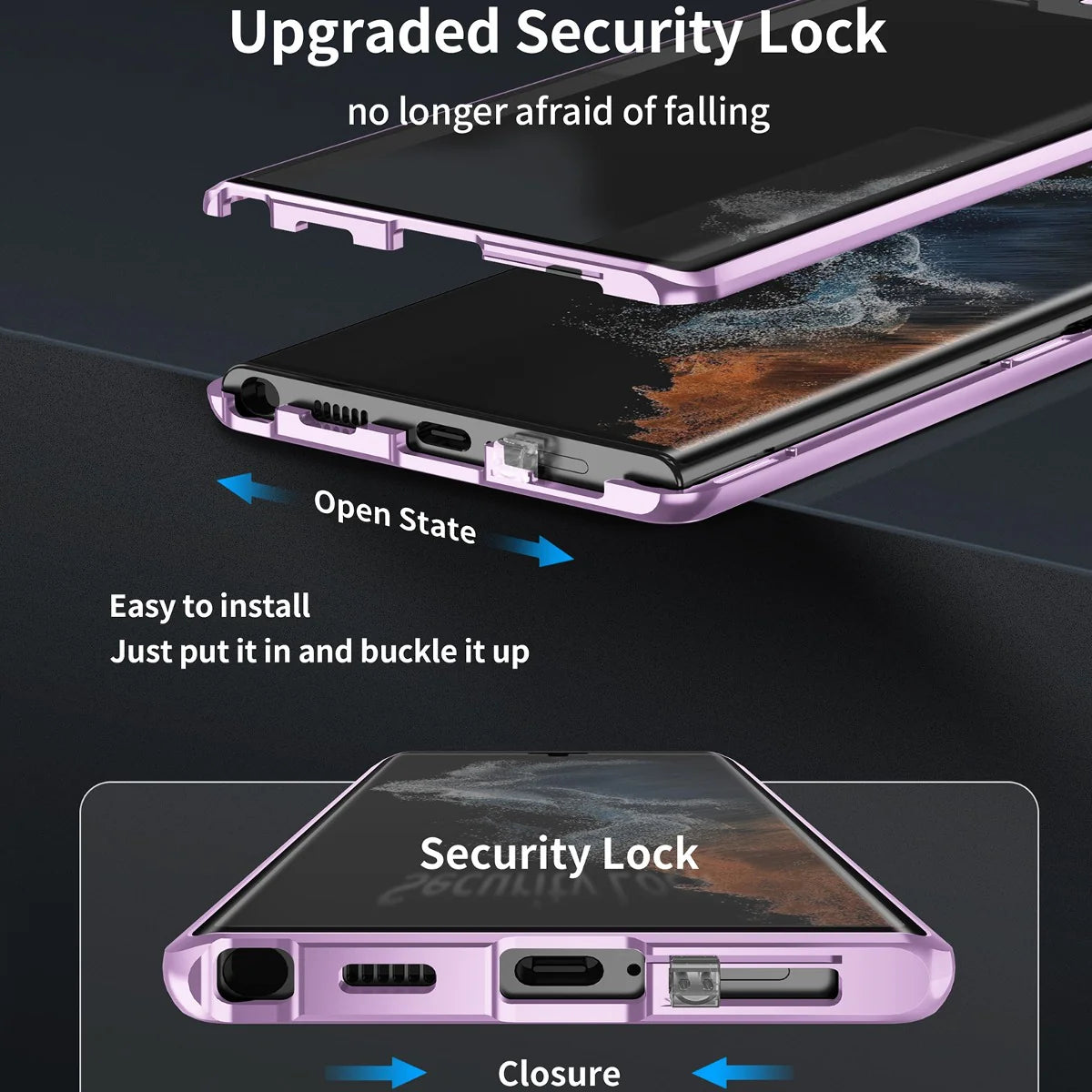 Dual Shield Magnetic Glass Case - Samsung